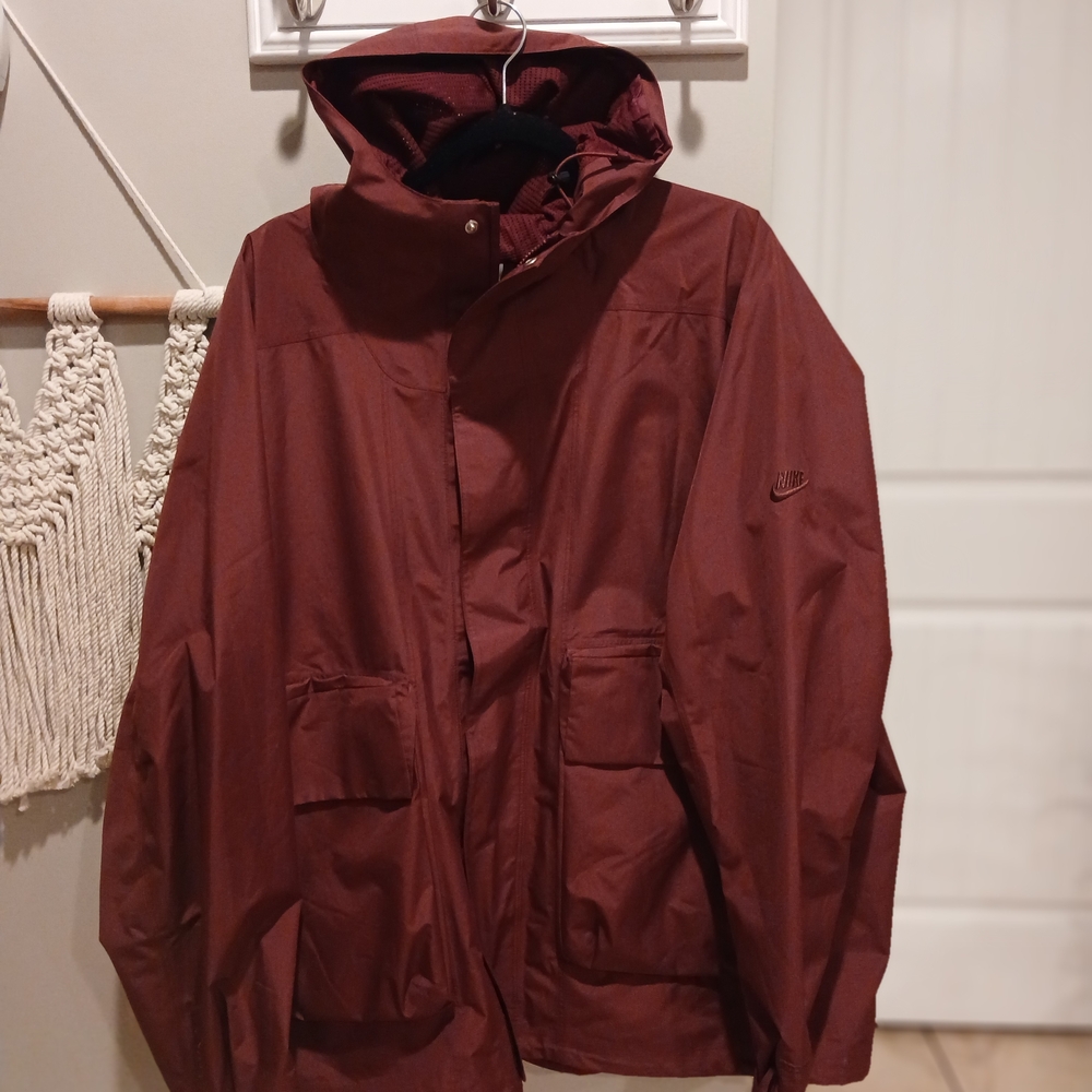 Nike Burgundy Hooded Jacket